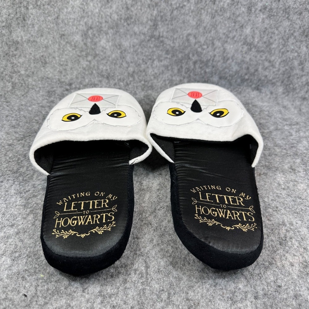 Harry Potter Hedwig Owl Slippers Adult LG XL Hogwarts Letter House Shoes - Picture 2 of 12